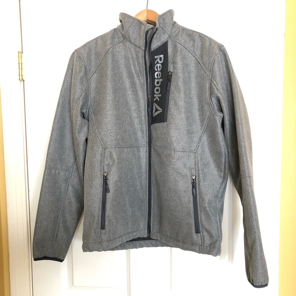 Reebok Full Zipper Light Heather Gray Jacket